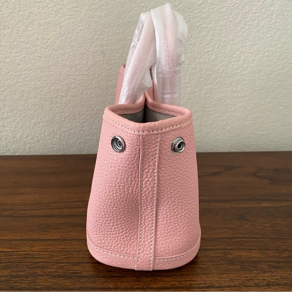 Confetti Light Pink 25 CM Togo Leather Satchel Tote Bag Wide Crossbody Strap C1 - Picture 8 of 9